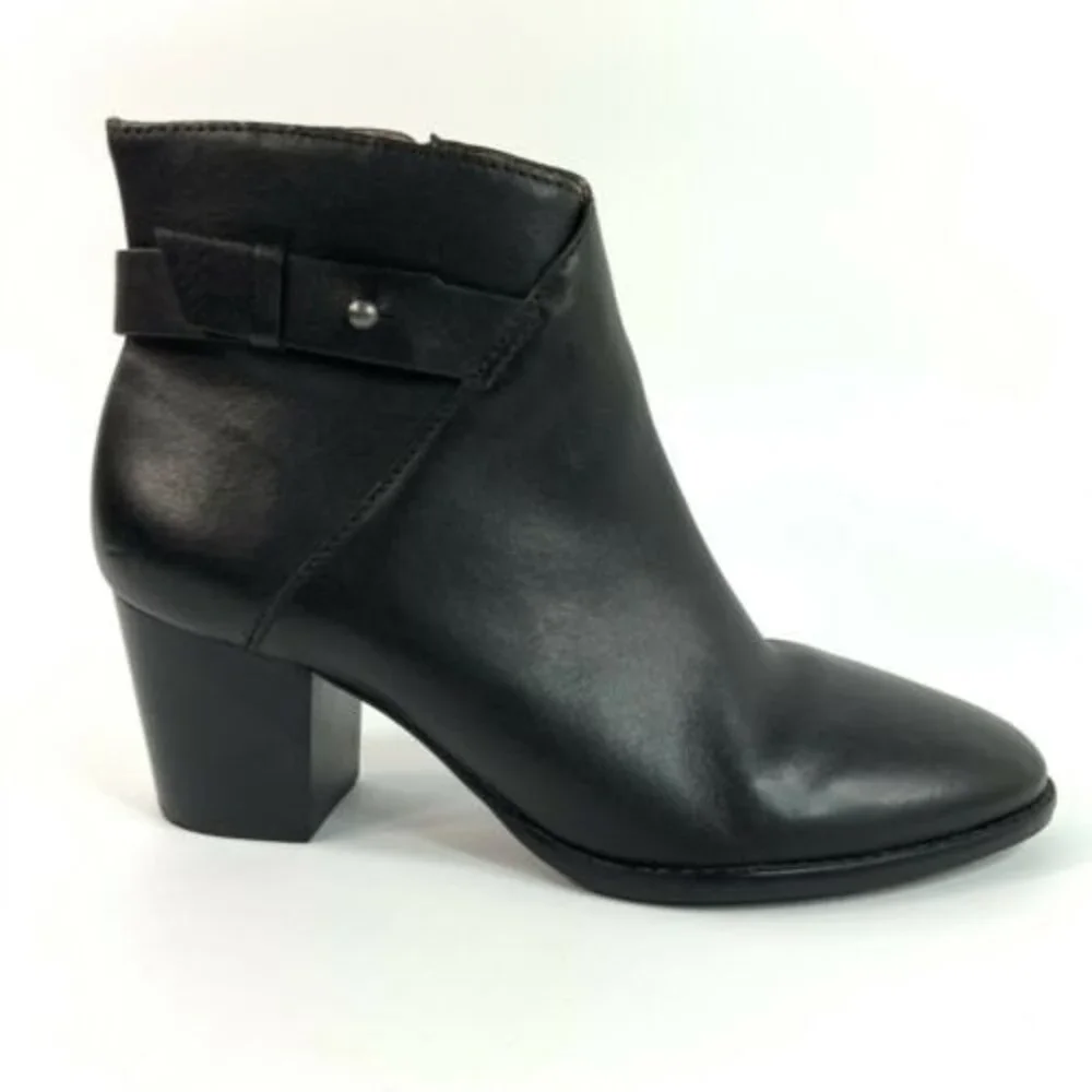 Madewell Leather Block Heel Ankle Bootie Brazil 8